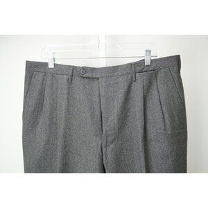 Rota Solid Gray Flannel 100% Wool Mens Dress Pants Sz 58 BRAND NEW